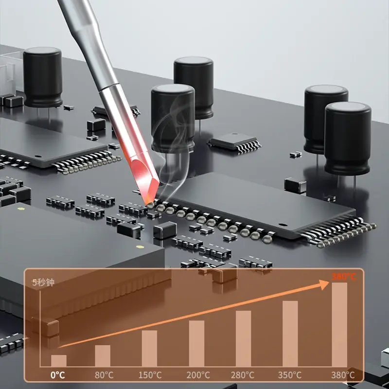 Caneta de solda mecânico v210 portátil temperatura constante recarregável ferro de solda elétrica sono automático mini ferramenta reparo