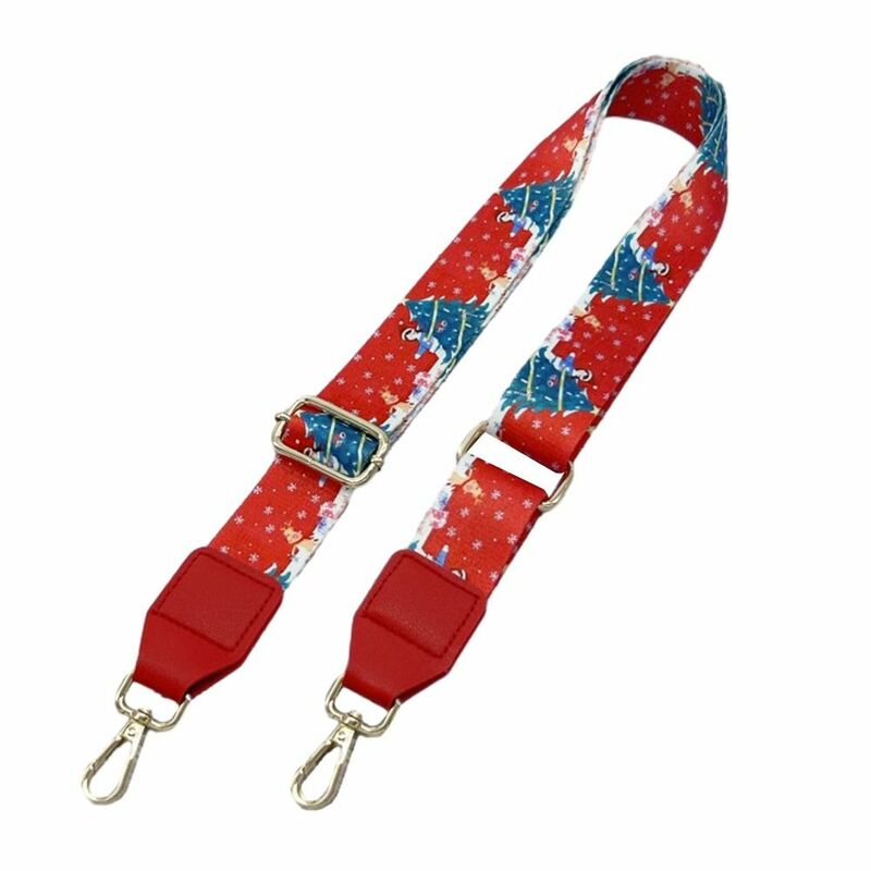 Tali tas aksesori wanita, tali tas pengganti panjang tali bahu motif Natal dapat dilepas