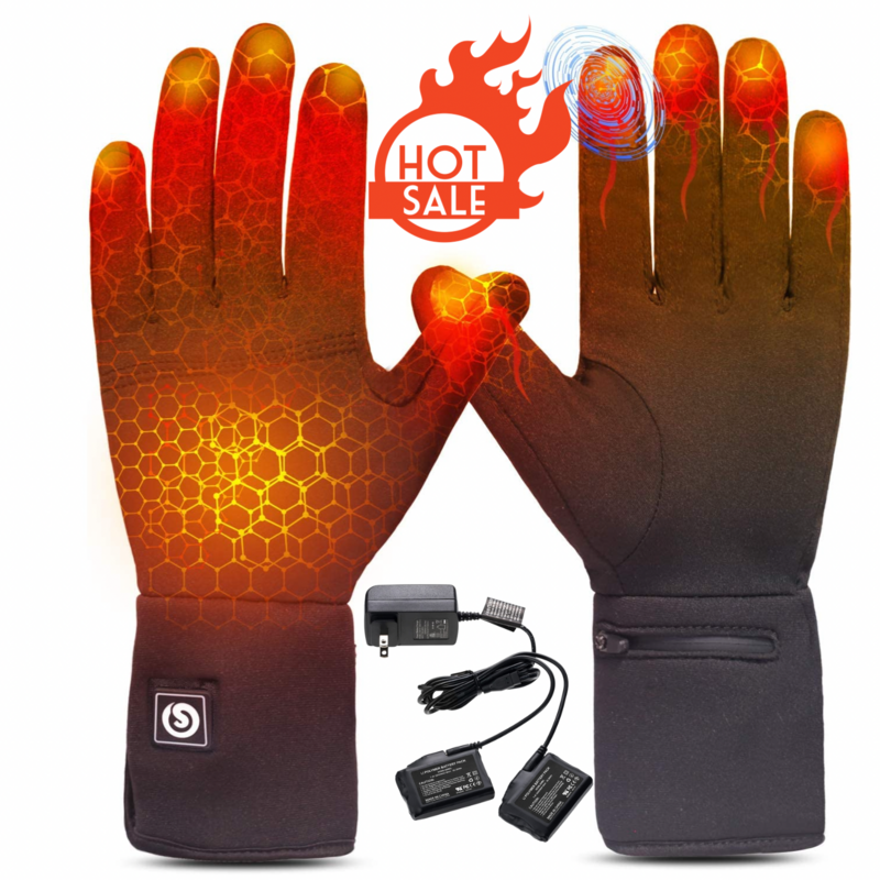 Heated Glove for Men and Women,Rechargeable Electric Battery, Riding, Ski, Snowboarding, Hiking, Cycling, Hunting, Thin