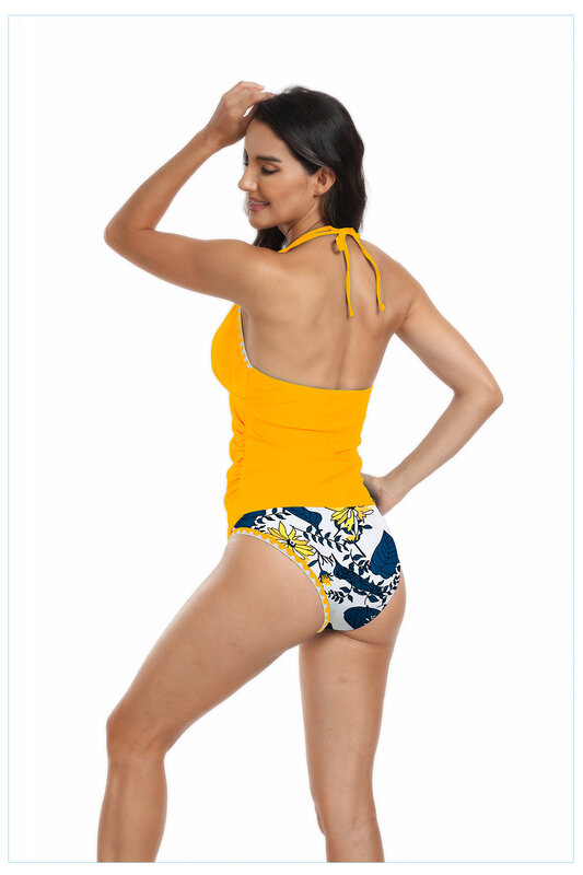 Nieuw Europees En Amerikaans Zwempak Voor Dames Groot Formaat Zwempak Europese En Amerikaanse Flower Bud Rand Bikini