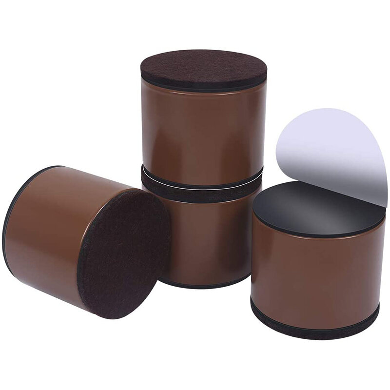 Elevador de patas de acero al carbono para muebles pesados, elevador de pies de mesa, cuadrado, redondo, negro, 4 piezas