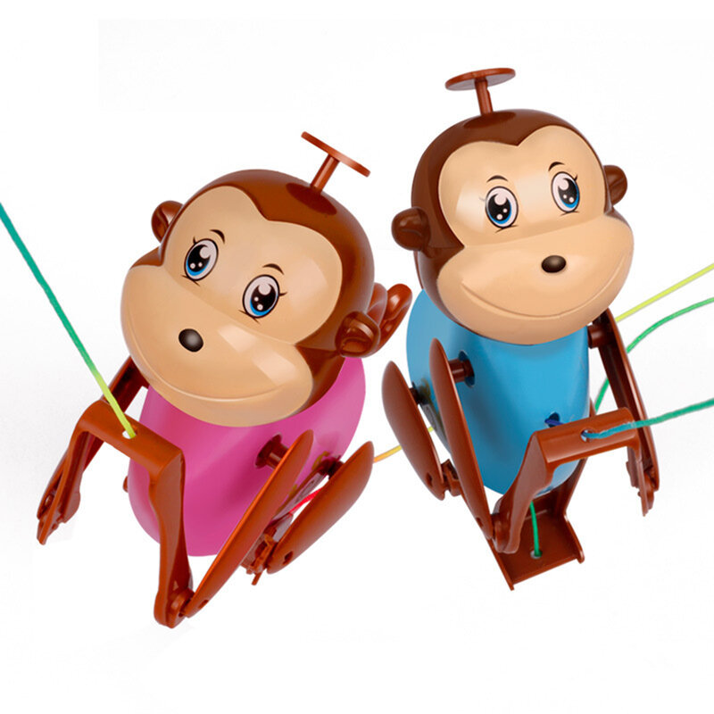 Mainan monyet tali panjat tebing, mainan tarik dan panjat monyet dengan efek suara untuk hadiah Hari anak-anak Halloween