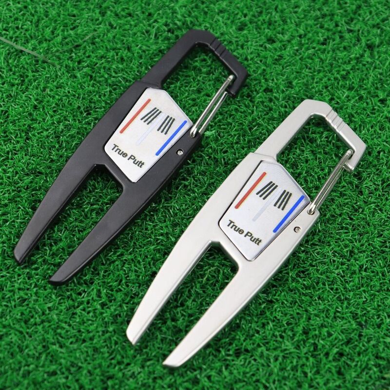 Golf Sport zubehör Outdoor Pitch Groove Reiniger Metall Golfball Gabel Golf Divot Werkzeuge Golf Mark Golf Putting Green Gabel