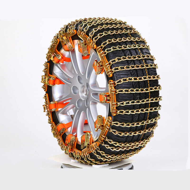 2023 Car Tire Snow Chains 4 Bars Manganese Steel Roadway Safety Winter Emergency Snow Chain SUV Pickup Universal Snow Chain Tyre
