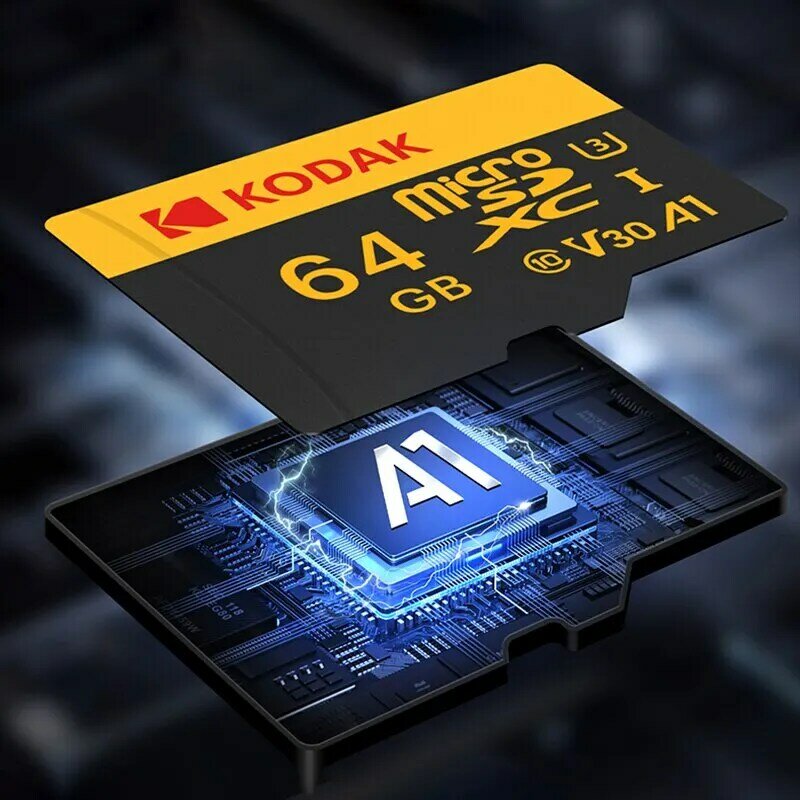Cartão de memória Kodak Micro SD Card Class 10 32GB 64GB 128GB 256GB U3 4K High Speed Cartao De Memoria TF Mecard C10
