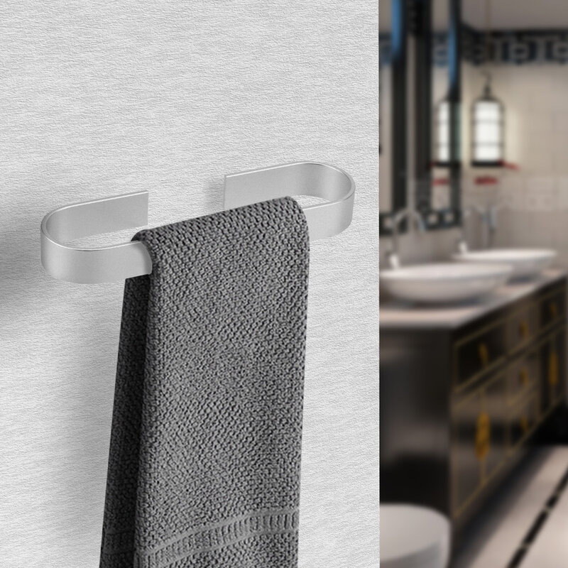 Accessori per il bagno asciugamani da bagno appendiabiti appendiabiti da parete organizzatore spazio portaoggetti da cucina in alluminio portasciugamani