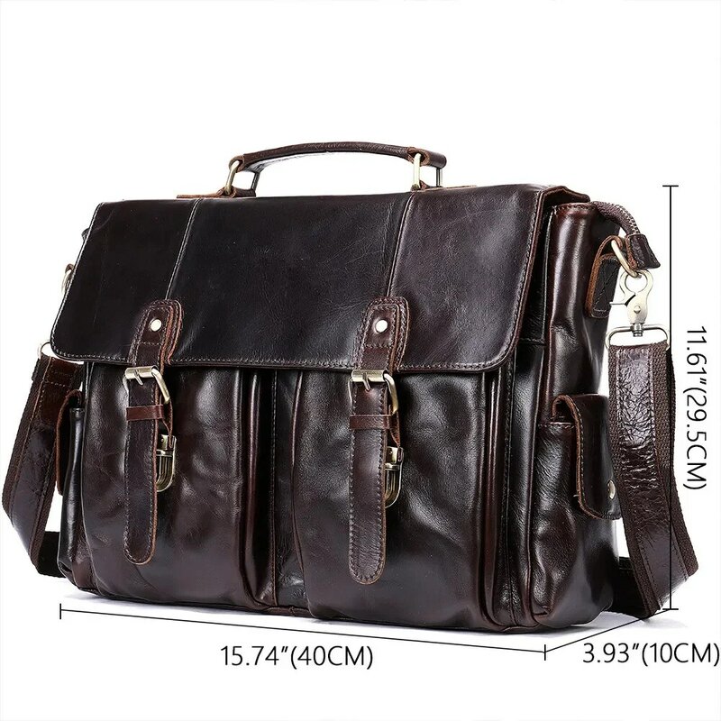 Мужская сумка-мессенджер из натуральной кожи, винтажная Повседневная горизонтальная сумка через плечо для мужчин 8942