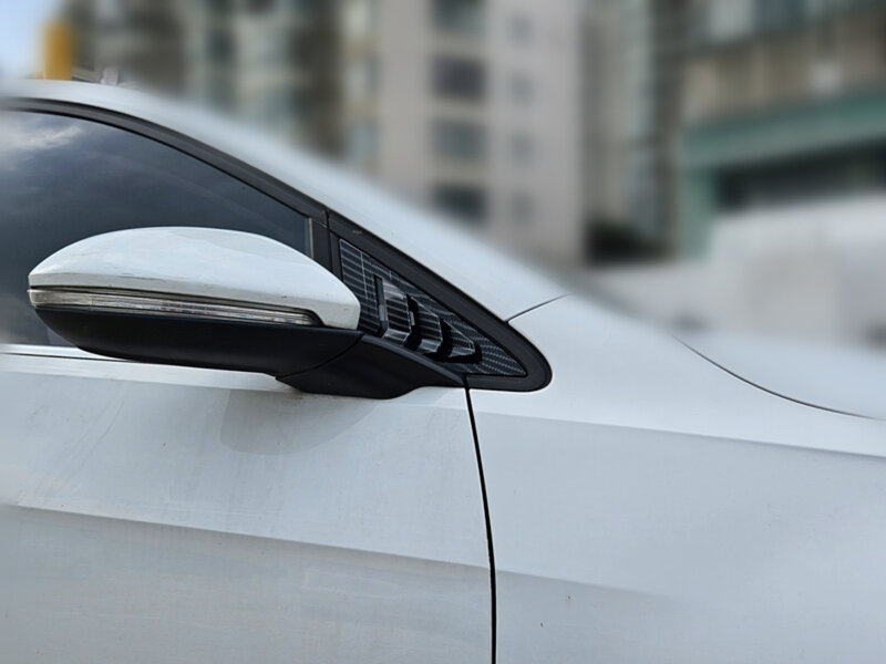 Ventana frontal triangular para coche, persiana lateral, cubierta embellecedora de carbono para VW Golf 7, MK7, MK7.5, 2013 ~ 2019