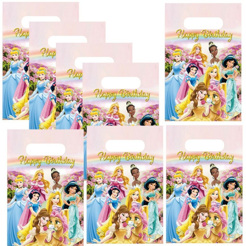 Disney Prinses Baby Shower Party Favor Gift Bags Sneeuwwitje Snoep Tas Handvat Uitdeelzakjes Prinses Thema Verjaardagsfeestje Decoratie
