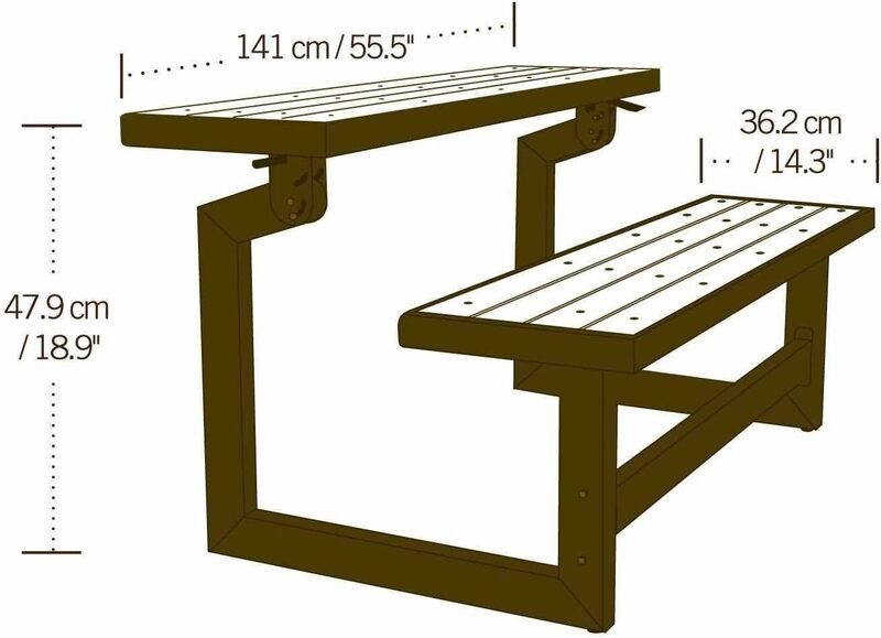 垂直ベンチとテーブル,建設,新しい,60054