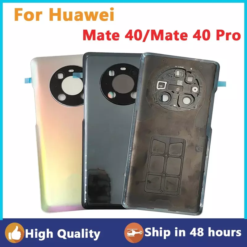 Новая задняя крышка для Huawei Mate40 40 Pro с крышкой для объектива задняя крышка батарейного отсека стеклянная дверь для Huawei Mate 40 Pro задний корпус стеклянный чехол