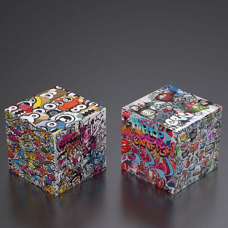 1 PC 3x3x3 Creative Graffiti Puzzle Magico Cubo 3x3 Cube Magic Cube Twisty Puzzle Cube Toy For Kids Children Magic Cube