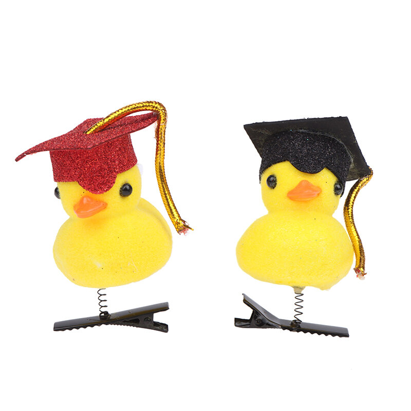 1pc Cartoon Funny Children 3D Dr Hat Little Yellow Duck Plush Hairpin Fashion Animal Duckbill Clip Accessories Headwear random