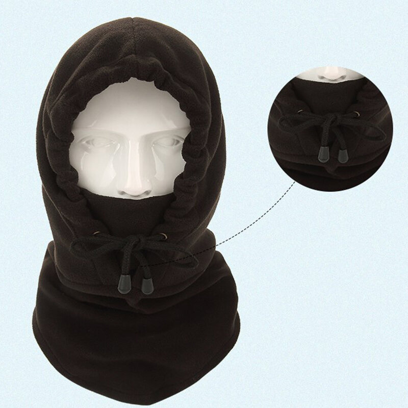 Winter Polar Fleece Hat Wool Balaclava Men Warm Face Protector Neck Warm Hood Tactical Military Sports Scarf Hat