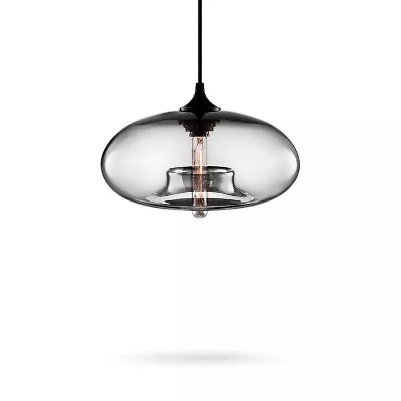 Plafonnier LED Suspendu en Verre Transparent au Design Moderne, Éclairage d'Nik, Luminaire Décoratif de Plafond, Idéal pour une Chambre à Coucher ou un Salon, 2024