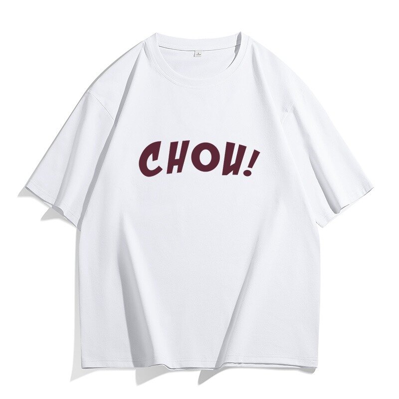 2024 Zomer Nieuw Amerikaans High Street Brief Bedrukt T-Shirt Met Korte Mouwen Trendy Losse Ronde Hals Casual Top