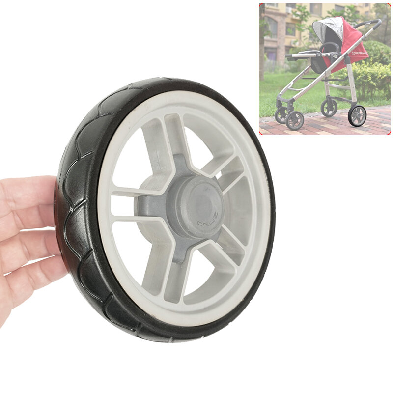 Stroller Rear Tire For Uppababy Cruz V1 Pushchair Back Wheel PU Tubeless Tyre Cover Wheel Casing Baby Buggy Replace Accessories