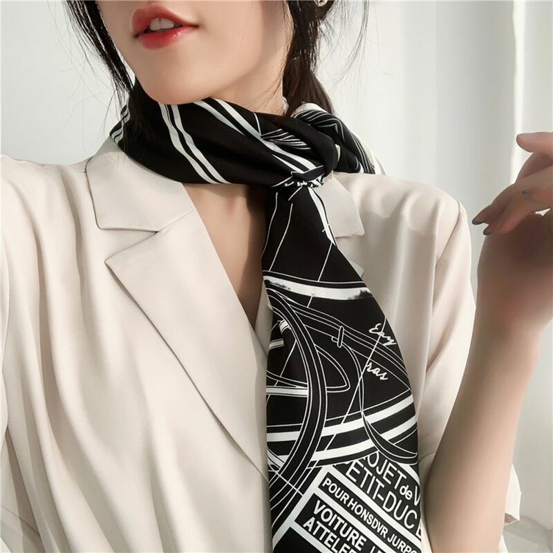 Retro-Malerei quadratisches Handtuch Multifunktion temperament Frauen Schal pastoralen Stil wickelt Haar gummi Band koreanischen Stil Halstuch