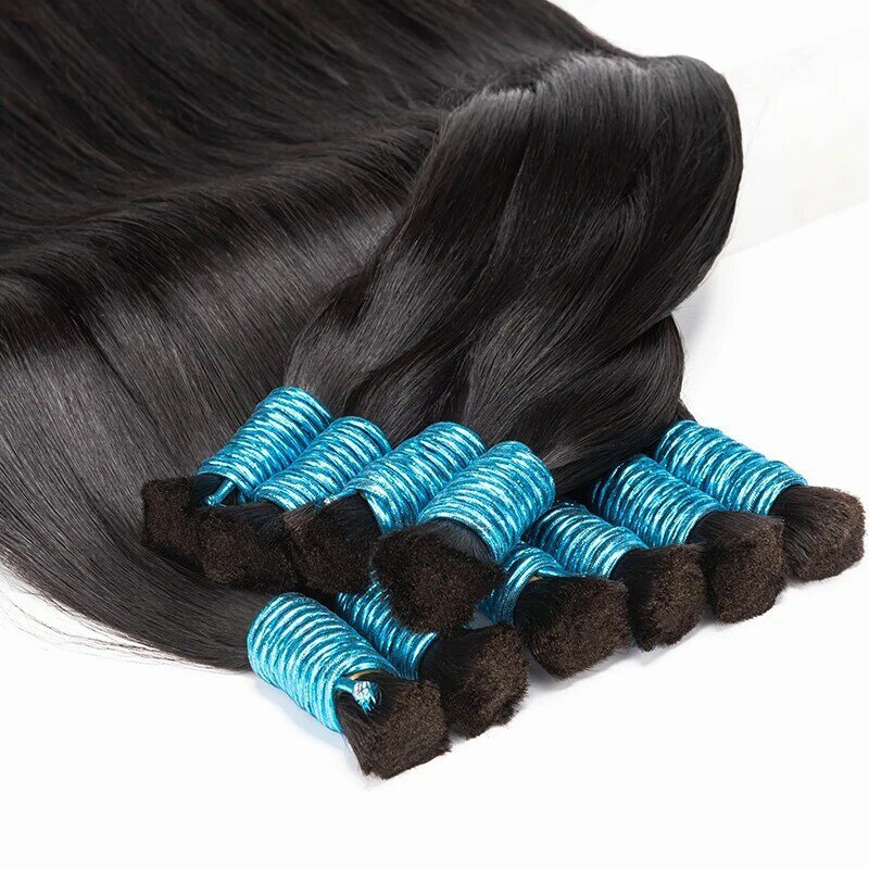 Прямые человеческие волосы оптом для плетения, человеческие волосы, 100% натуральные черные натуральные плетеные необработанные человеческие волосы оптом