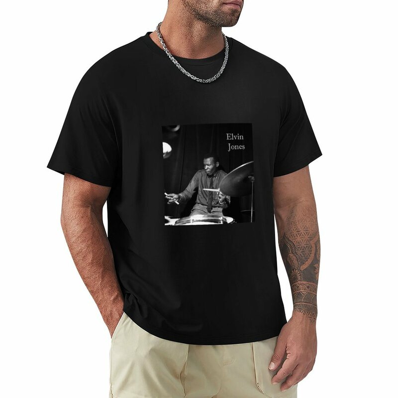 Elvin Jones T-Shirt T-Shirt kurze lustige T-Shirt schwarze T-Shirts Bluse lustige T-Shirts für Männer