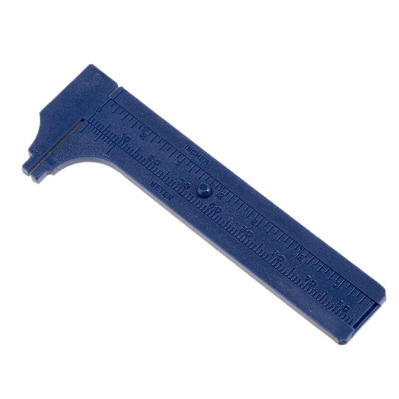 Ferramentas de medição leves para joalheiros, escala milimetros, pinça vernier de plástico azul, 0-80mm