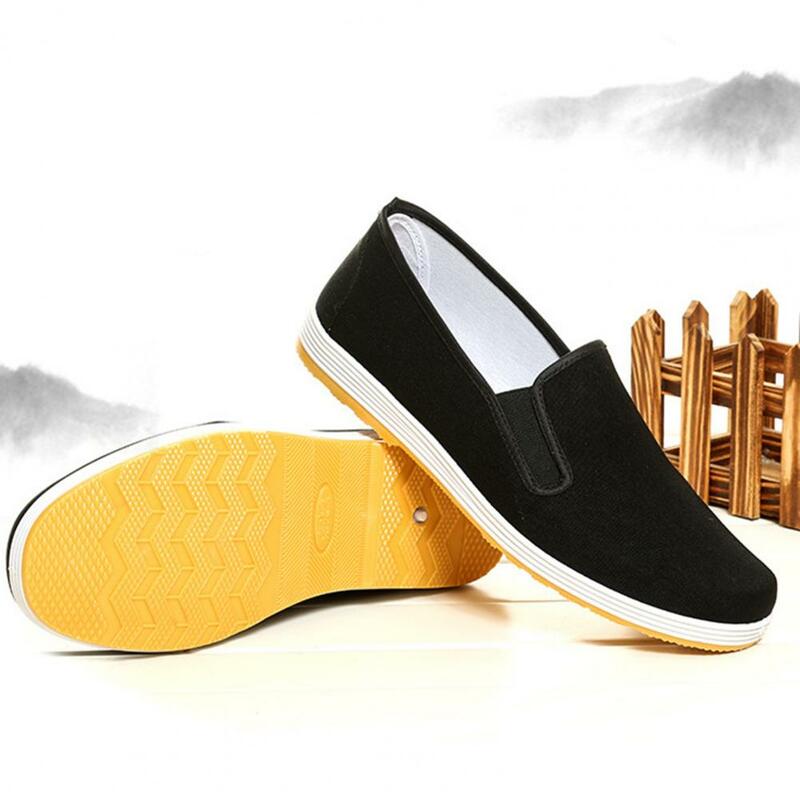 Sapatos de pano de algodão Kung Fu chinês tradicional para homens, tênis para treinamento de arte marcial Tai-chi, calçado esportivo respirável