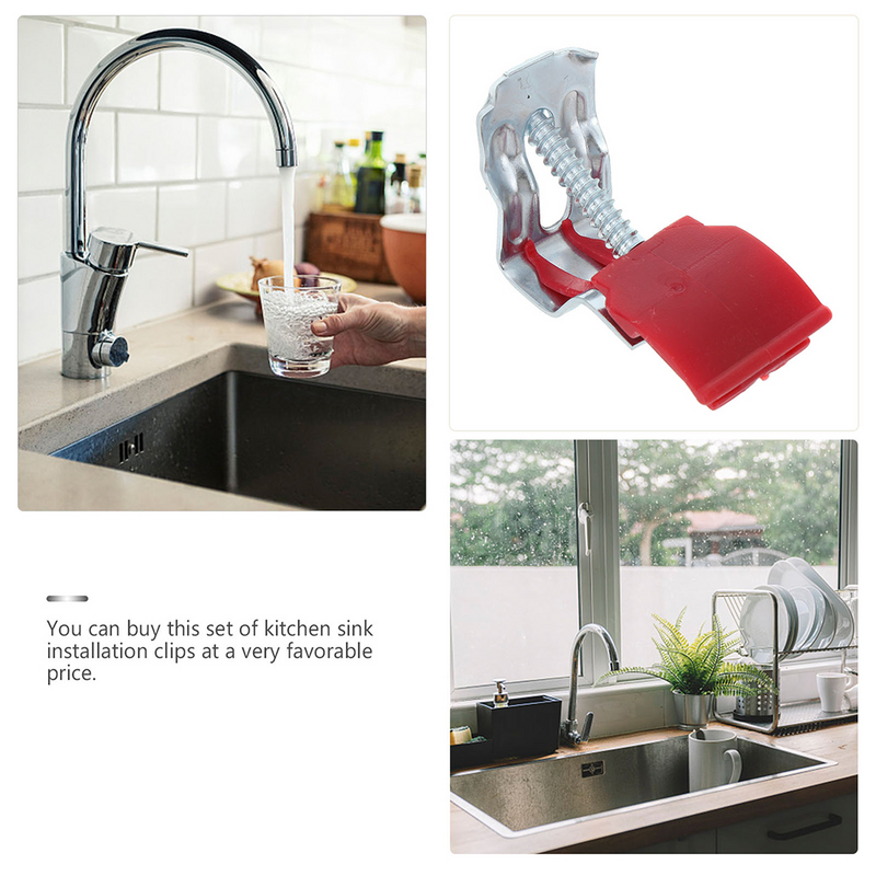 Sink Clips Kitchen Undermount Mounting Brackets For Clip Parts Granite Mount Countertop Sewer Support Fixing Accessories