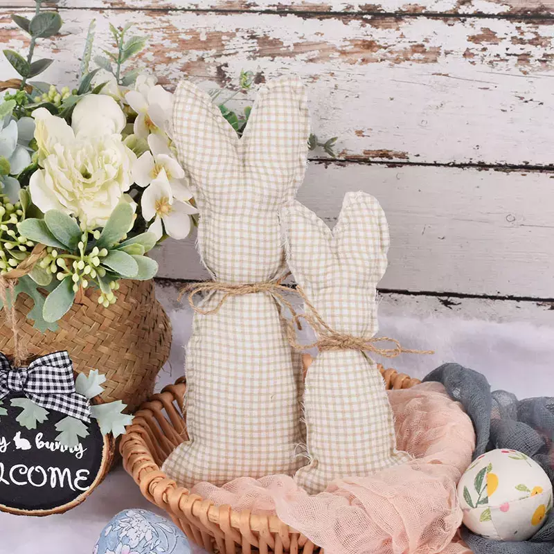 Stoff Osterhase Kaninchen Puppe Ornamente Ostern Dekorationen für zu Hause Ostern Festival Party Kinder Geschenke Ostern Dekoration