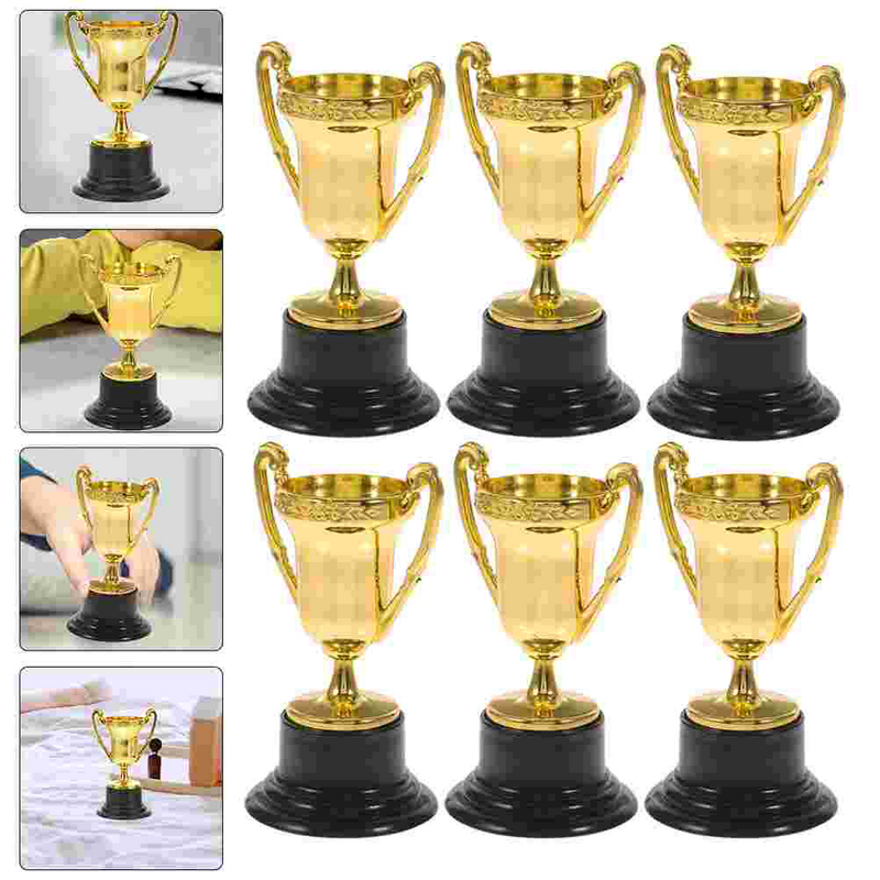 Trofeo de juguete para niños, Mini deportes de plástico, copa de fútbol dorada, recompensa, ganador, fútbol, juguete para niños, Copas de premios de béisbol