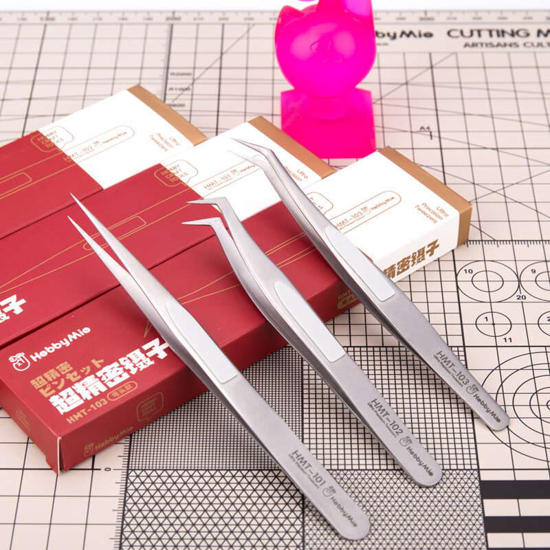 Hmt101 Schuin Recht Antistatisch Sticker Pincet Plastic Militair Model Kit Art Pop Handwerkbouwgereedschap
