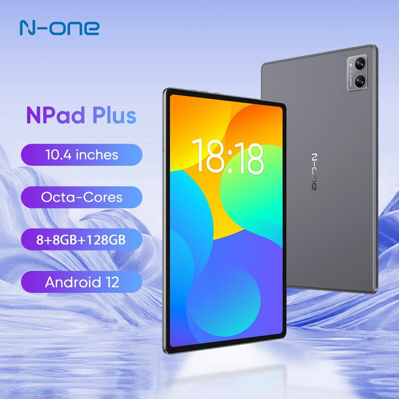 N-ONE NPad Plus Tablet PC 10.36inch 2000x1200 FHD MT8183 8 kernen Android 12 16(8 + 8)GB RAM 128GB ROM 6600mAh Dual Wifi BT5.0