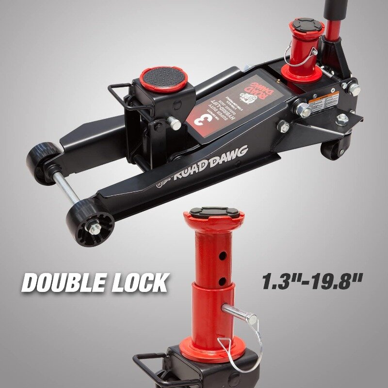 Torin Hydraulic Low and High Profile Professional Grade Foldable Garage Service/Floor Jack with Quick Lift Pump