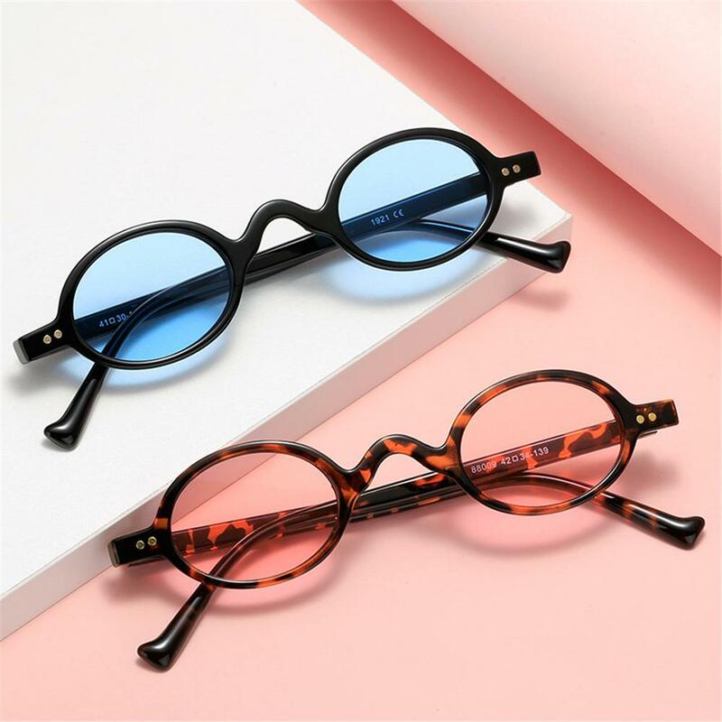 Дорожные Круглые Солнцезащитные очки UV400 в стиле хип-хоп, маленькие очки в овальной оправе