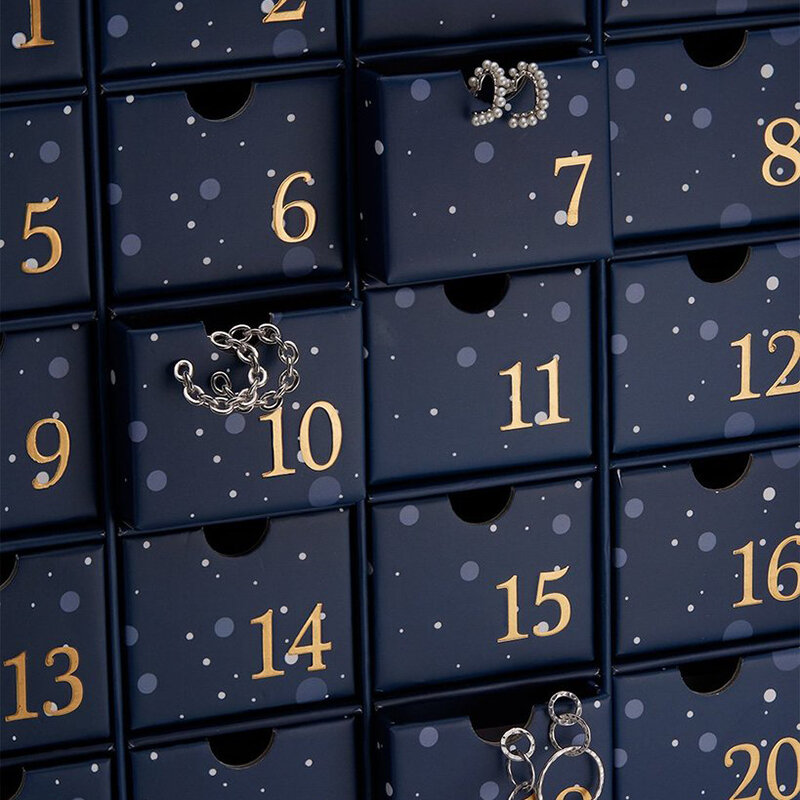 Caixa do calendário do advento, Cookie vazio, produto personalizado, 24 dias