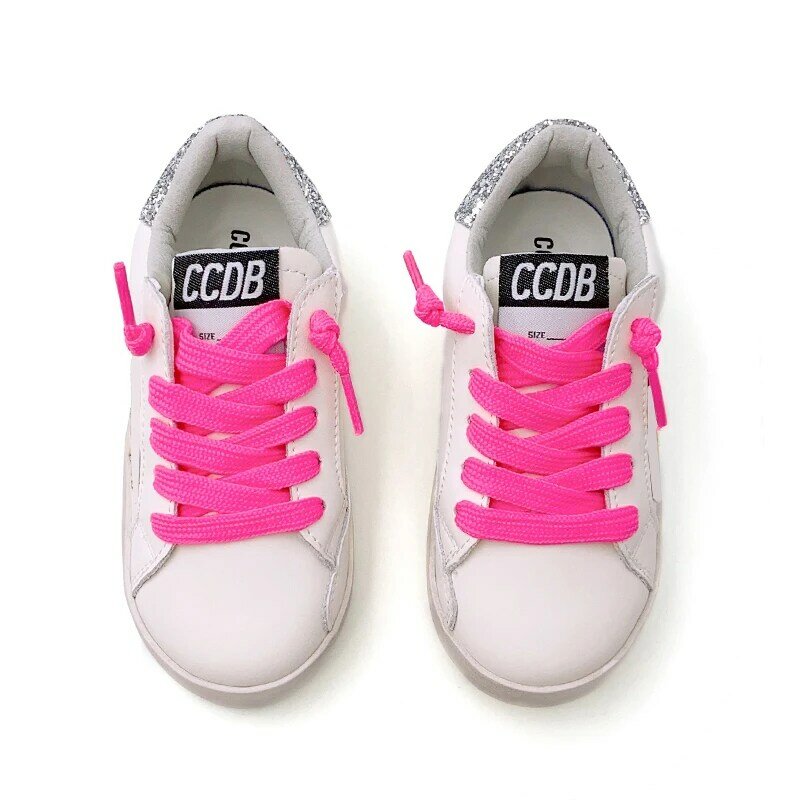 Custom Sneakers for Baby Girl Fashion Leather Sparkle Star Children's Casual Sports Shoes Designer Toddler White Shoes Boys