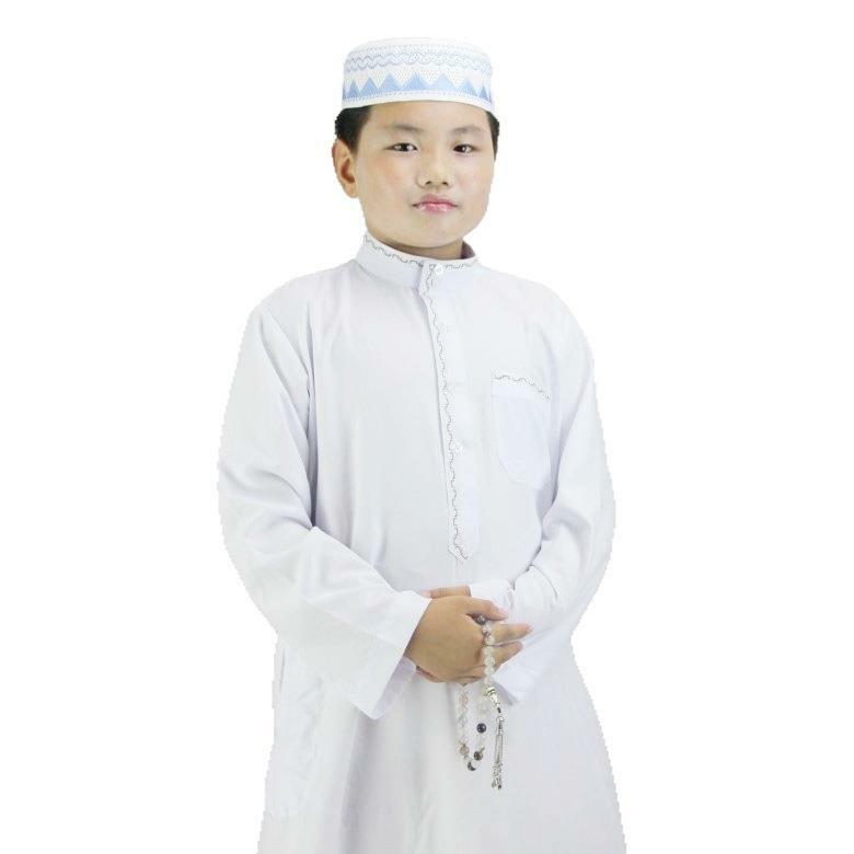 Мужской халат из выстиранного кашемира, с вышивкой, мусульманский, маленький
