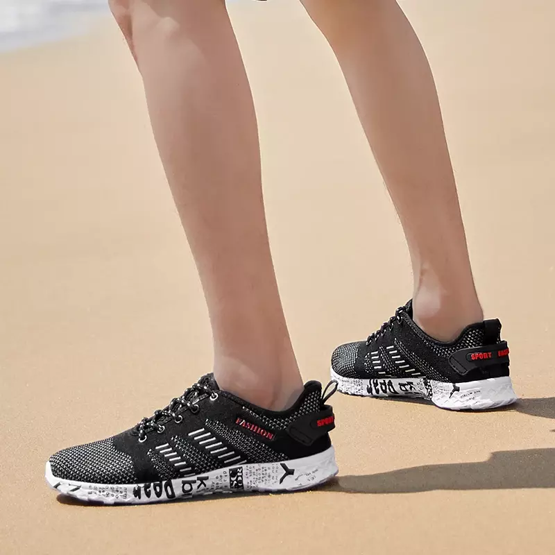 Sepatu Aqua sepatu olahraga air cepat kering, sneaker pria lubang drainase pantai musim panas, ukuran besar 48