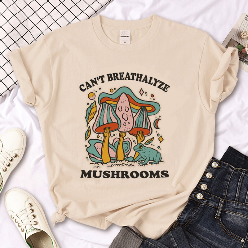 Camiseta de Mushroom para mujer, camiseta de manga de anime, ropa gráfica para niña