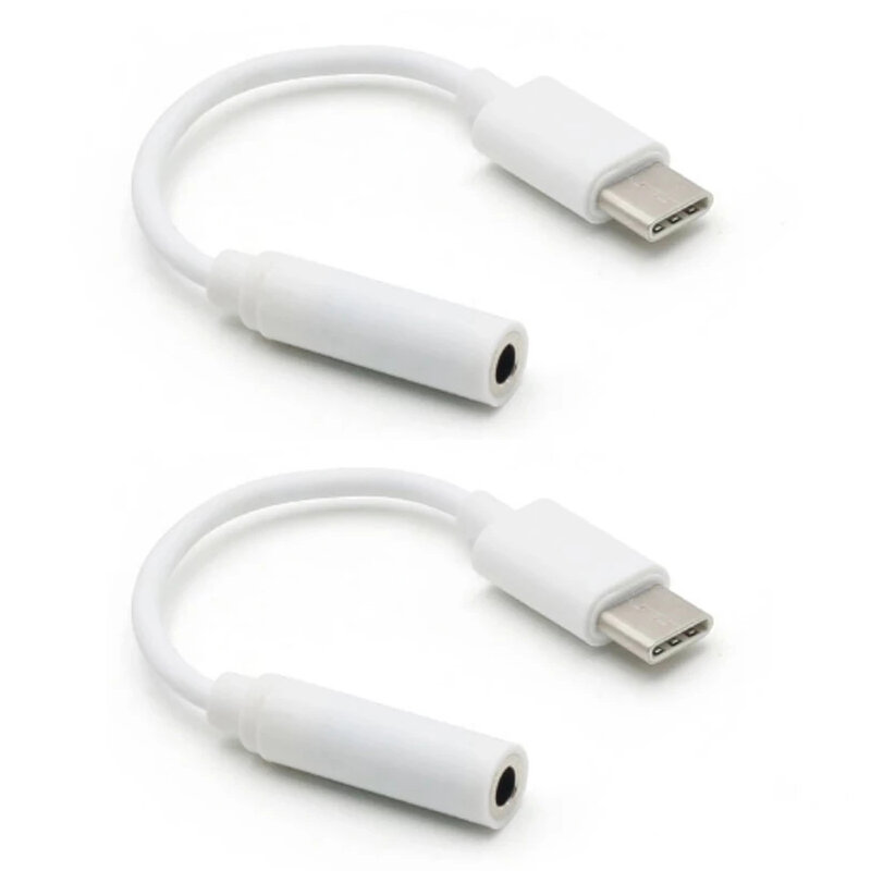 10-100 Buah Adaptor Kabel Earphone Type-c To 3.5Mm Usb 3.1 Tipe C USB-C Male To 3.5 AUX Audio Female Jack untuk Letv Xiaomi