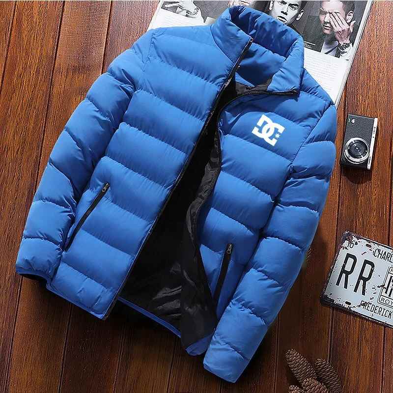 New Men's warm jacket Cotton Padded Jacket Casual Sports Autumn Winter Men's Stand Collar Warm Thick Parkas Jacket Youth jacket