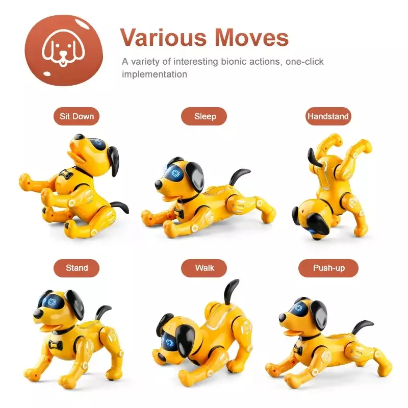 Zabawki dla dzieci i pies zabawka Robot dla rodziny i przyjaciół kontrola aplikacji połączenie Bluetooth inteligentne elektroniczne zabawka dla psa AI