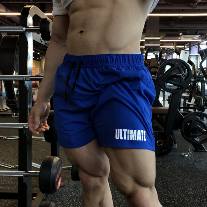 Летние спортивные быстросохнущие шорты 3/4, мужские эластичные спортивные штаны для фитнеса, модные брендовые тренировочные горячие брюки