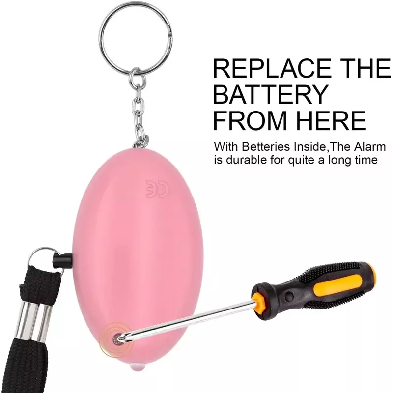 Portable Self Defense Alarm 130DB Personal Security Alarm Keychain With LED Lights Emergency Safety Alarm For Women, Men, Child