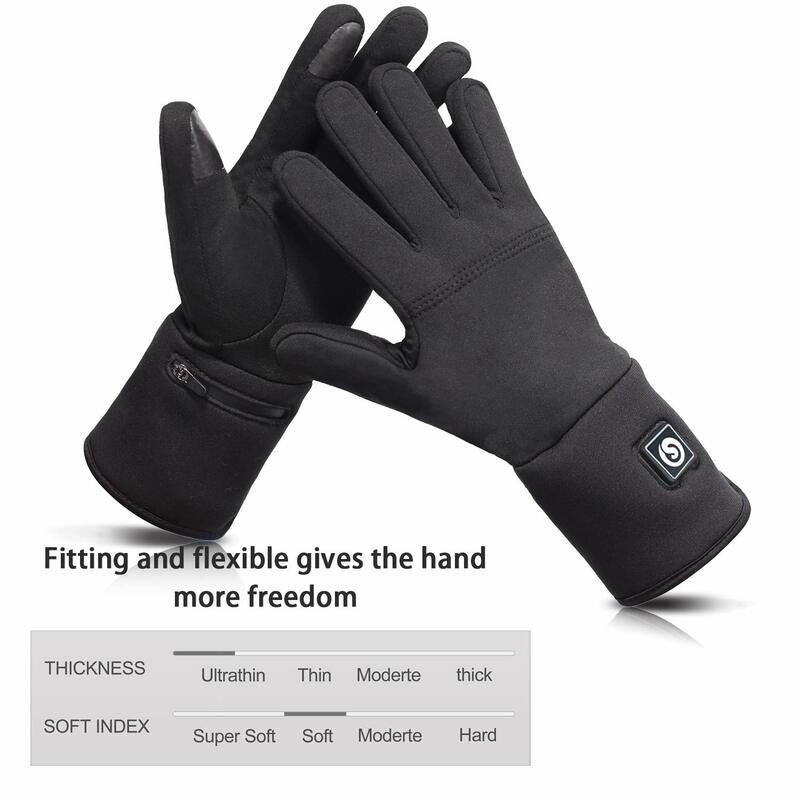 Beheizter Handschuh für Männer und Frauen, wiederauf ladbare elektrische Batterie, Reiten, Ski, Snowboarden, Wandern, Radfahren, Jagd, dünn