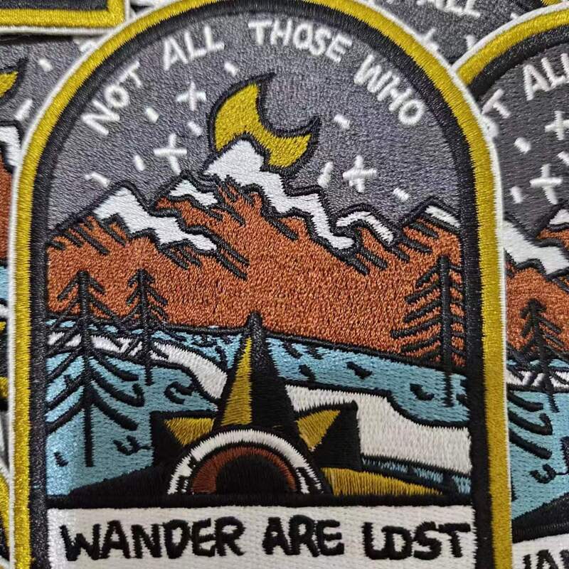 3PCS/lot Not all Those Who Wander are Lost Iron on Sew On Embroidery Patches for Clothing Hats Badge DIY Jackets Sew Stickers