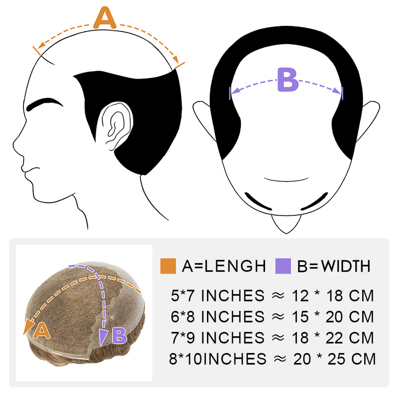 Peruka męska 0.1-0.12mm skóra PU tupecik dla mężczyzn indyjski ludzki włos proteza kapilarna System wymiany kawałki włosów peruka dla mężczyzn