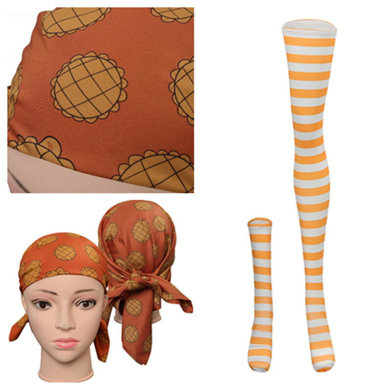 Nami Cosplay stampa sciarpa Sailor Handband calze calze donna Costume accessori fazzoletto Halloween Prop regali