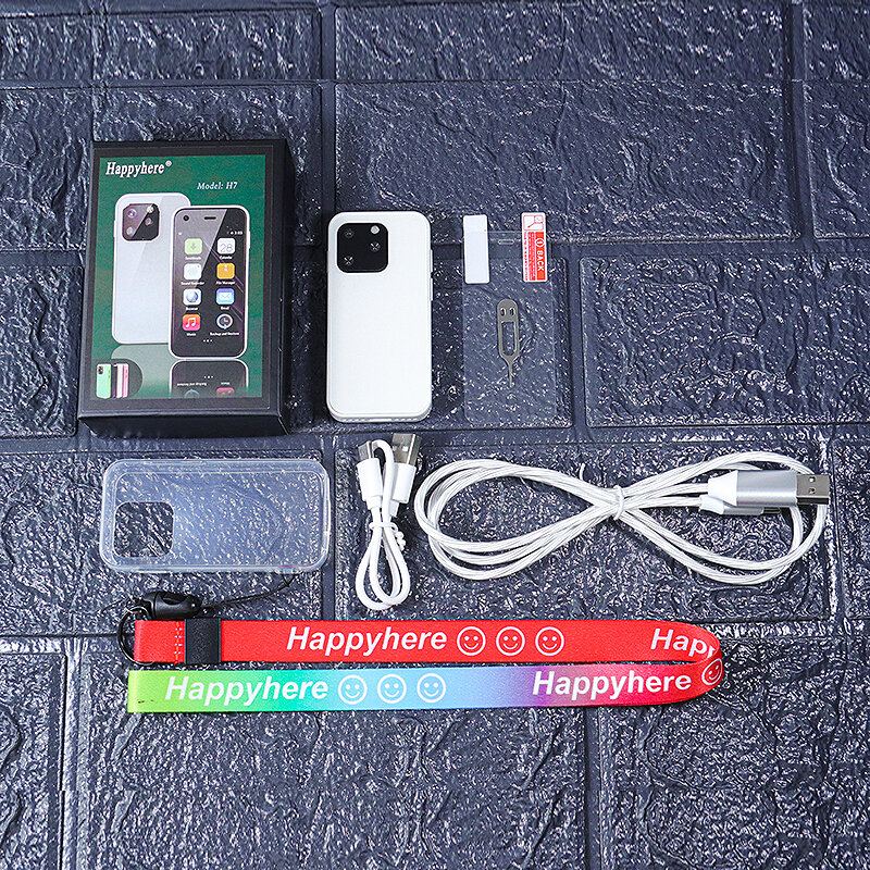 Happyhere H7โทรศัพท์ขนาดเล็ก2023ใหม่ราคาถูก Mini Android สมาร์ทโฟน WCDMA 3G GSM Celulares 1GB + 8GB โทรศัพท์มือถือที่มี Gratis Ongkir