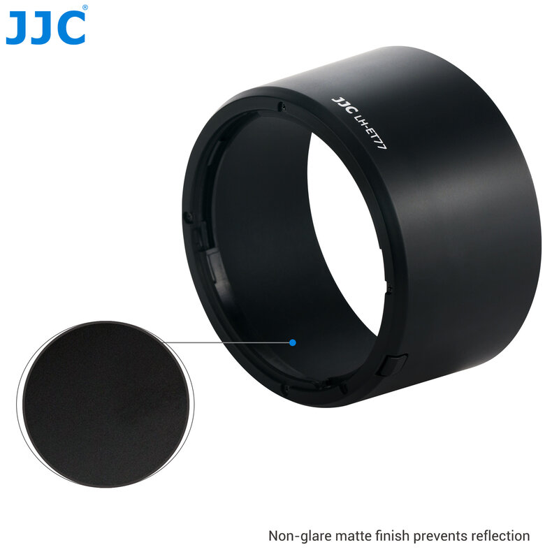 JJC Reversible Objektiv Haube Kompatibel mit Canon RF 85mm F2 Makro IST STM Objektiv für EOS R R3 R5 r6 RP Ra Ersetzt ET-77 Objektiv Haube