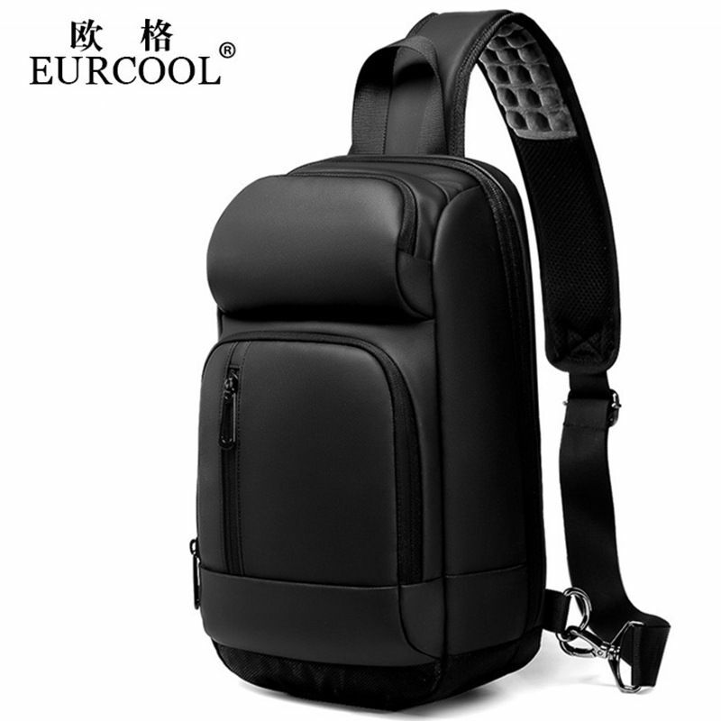 OZUKO-Bolso de hombro con carga USB para hombre, bandolera impermeable de alta calidad, para viaje corto, iPad, 9,7